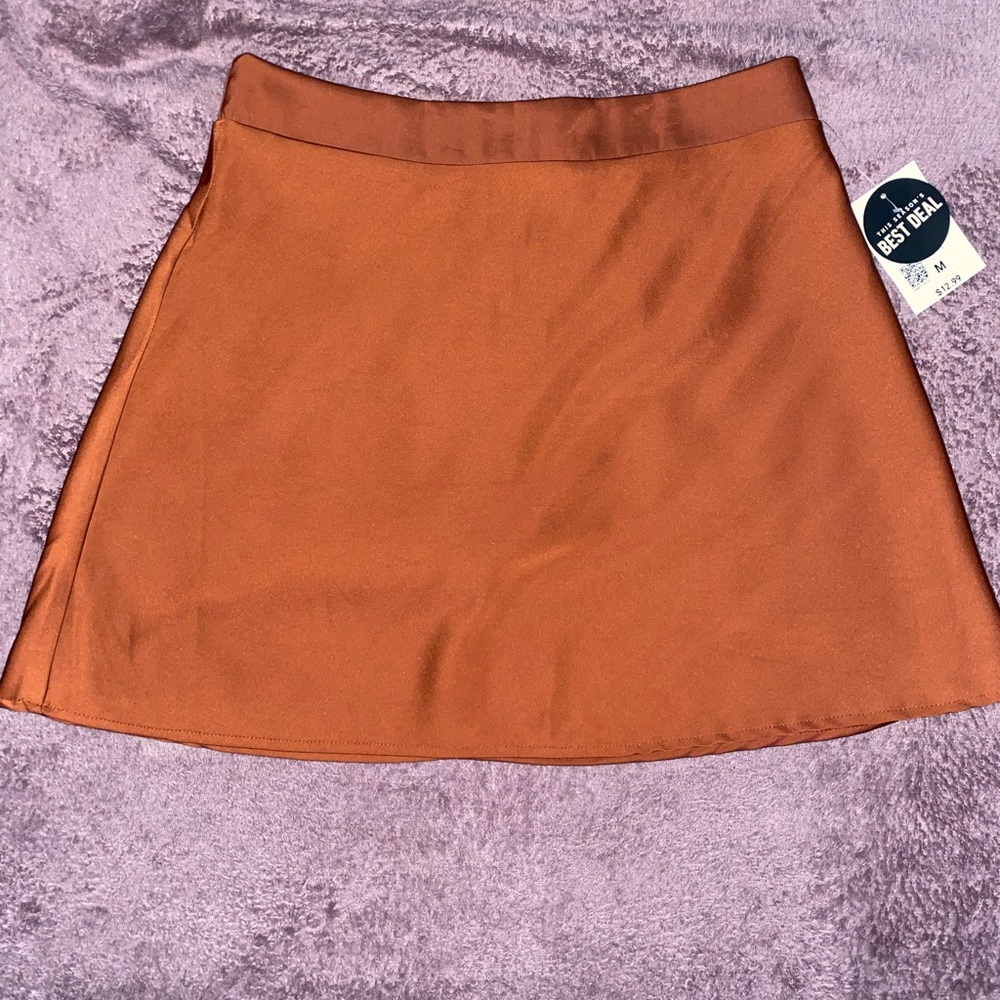F21 silk mini skirt